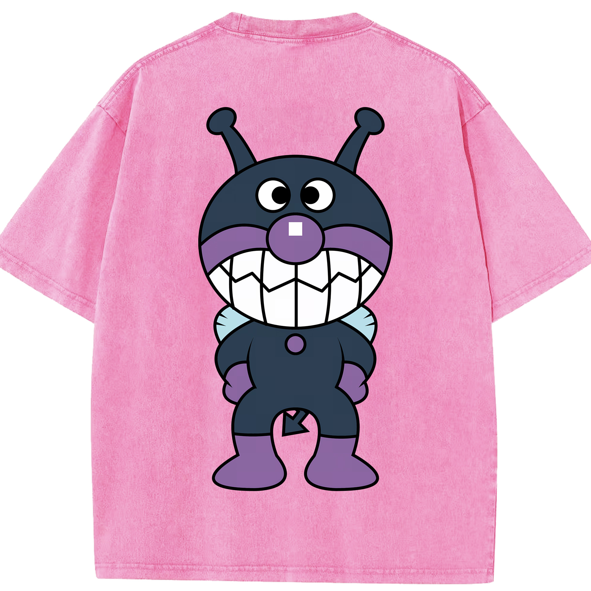 （画像用） アンパンマン Anpanman 綿100% ヴィンテージ風 半袖Tシャツ（背面プリント）